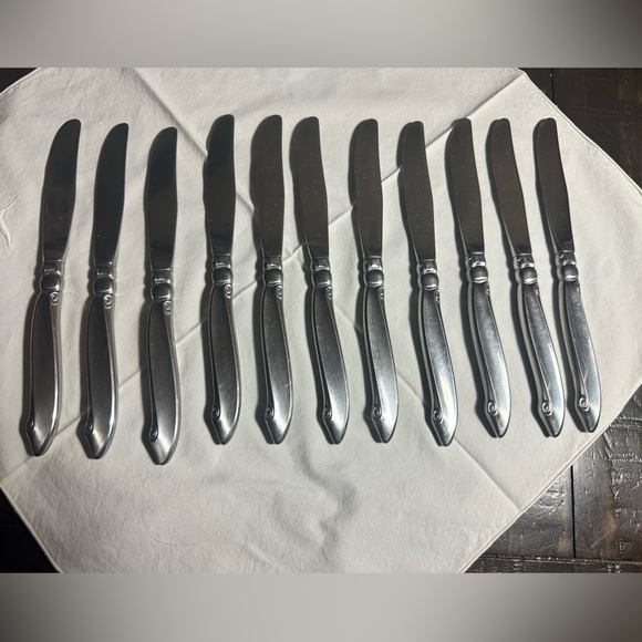 ONEIDA ONEIDACRAFT PREMIER WM A ROGERS SHORELINE STAINLESS FLATWARE 10 Knives - Picture 8 of 8